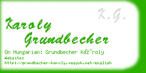 karoly grundbecher business card